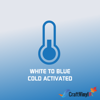 StyleTech Color Changing Vinyl White to Blue ( Cold Activated )