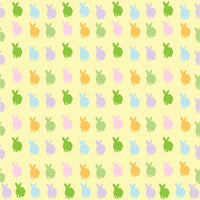 Easter Colorful Rabbits Adhesive Vinyl
