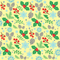 Holly Berries Christmas Adhesive Vinyl Pattern 1