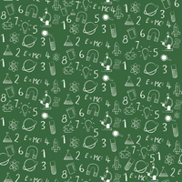 Craft HTV Back to School - Science Print in Green Background Pattern