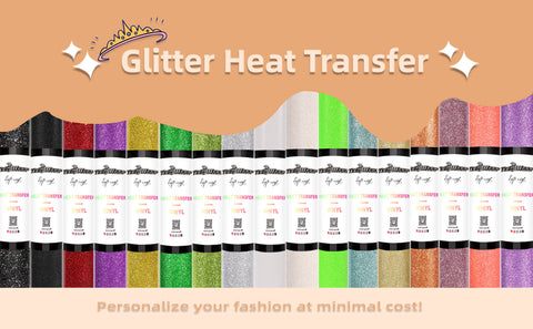 Teckwrap Glitter Heat Transfer Vinyl - White | Durable & Sparkling Designs for Tees, Hoodies, Hats, and More!
