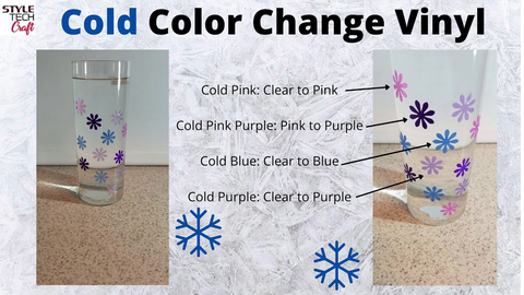 StyleTech Color Changing Vinyl White to Pink Purple ( Cold Activated )