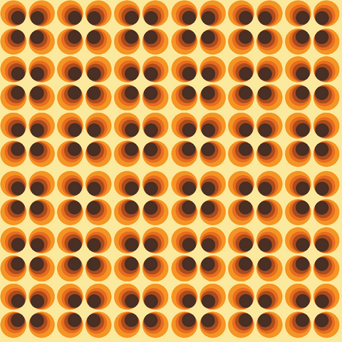 Craft HTV 70's Funky Vintage Circle Pattern