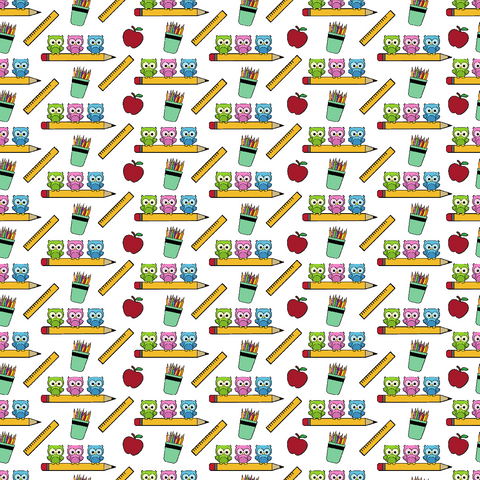 Little Owls and Playful Pens  Print Adhesive Vinyl
