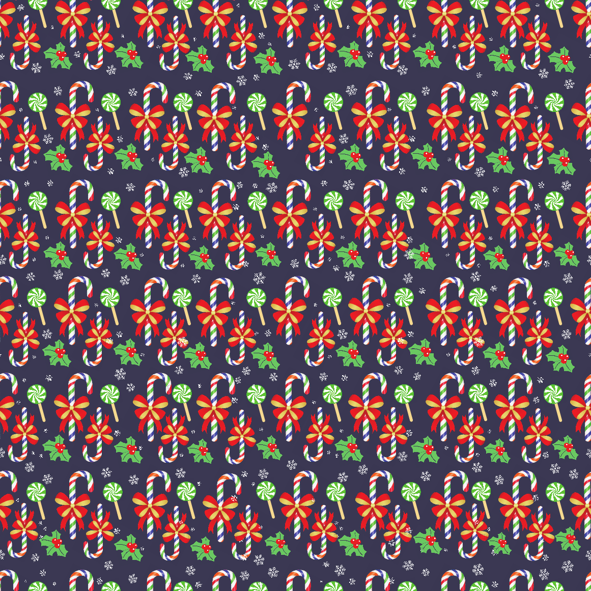 Christmas Candy Canes  Adhesive Vinyl Pattern 5