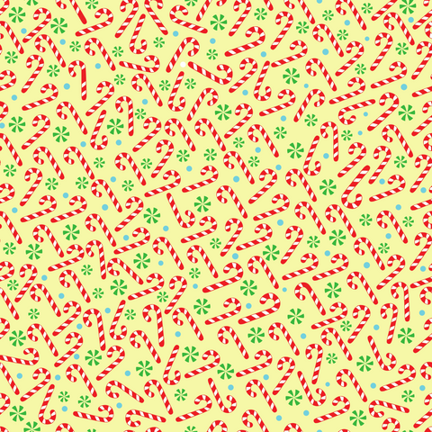 Christmas Candy Canes Adhesive Vinyl Pattern 1
