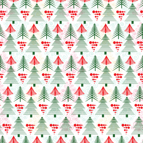 Christmas Trees Adhesive Vinyl Pattern 1