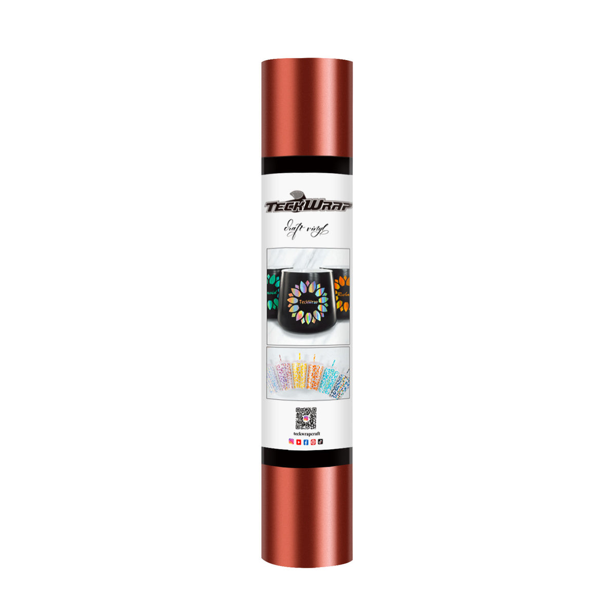 TeckWrap Craft Metallic Satin Chrome Vinyl - Maroon | Ideal for Wall Decals, Signage, Auto Graphics, and More!