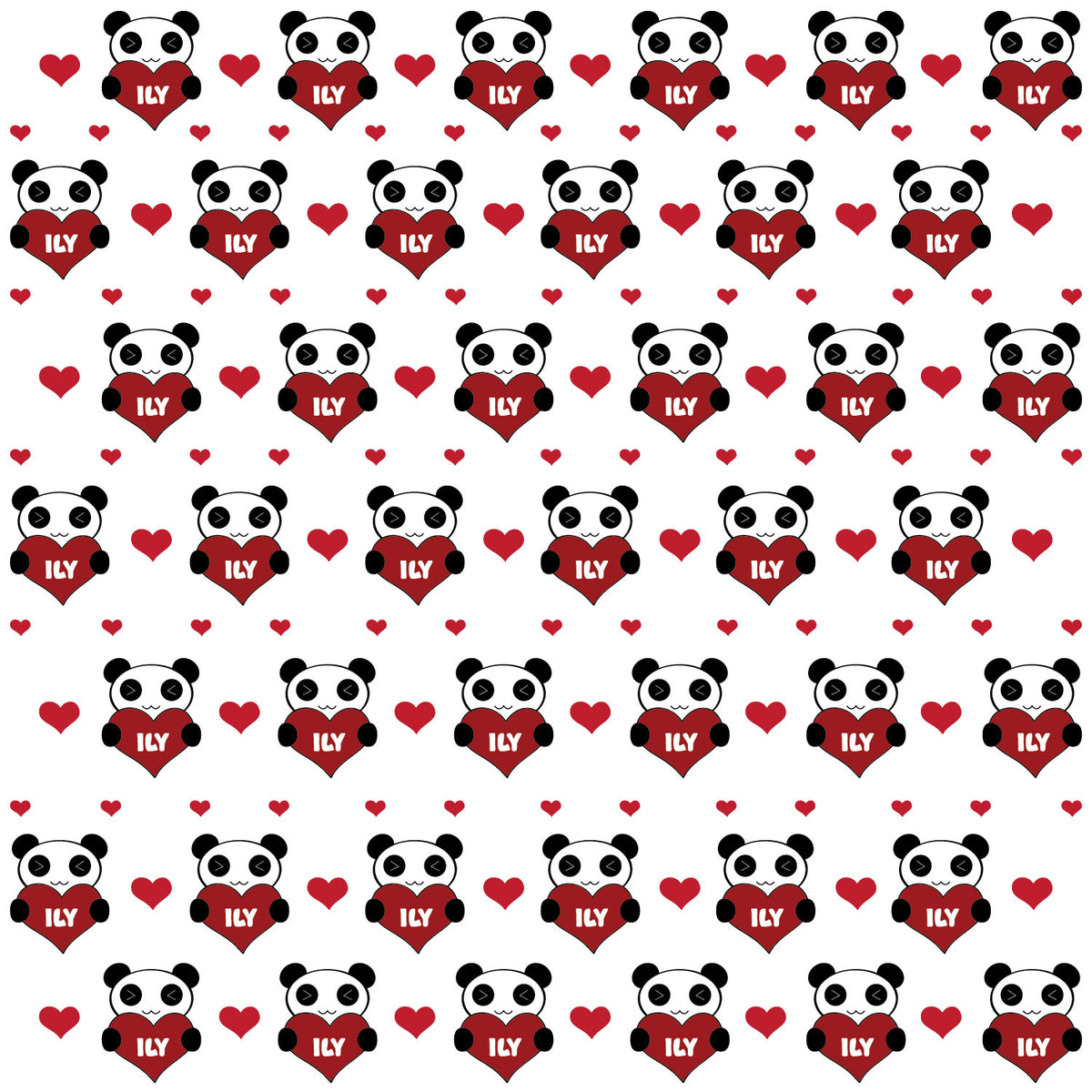 Panda Bear Valentine HTV