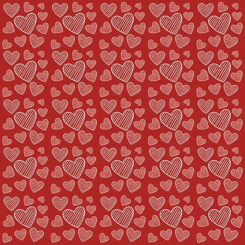 Red Hearts Adhesive Vinyl