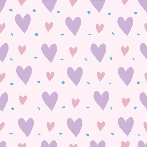 Valentines Hearts Purple #1 HTV