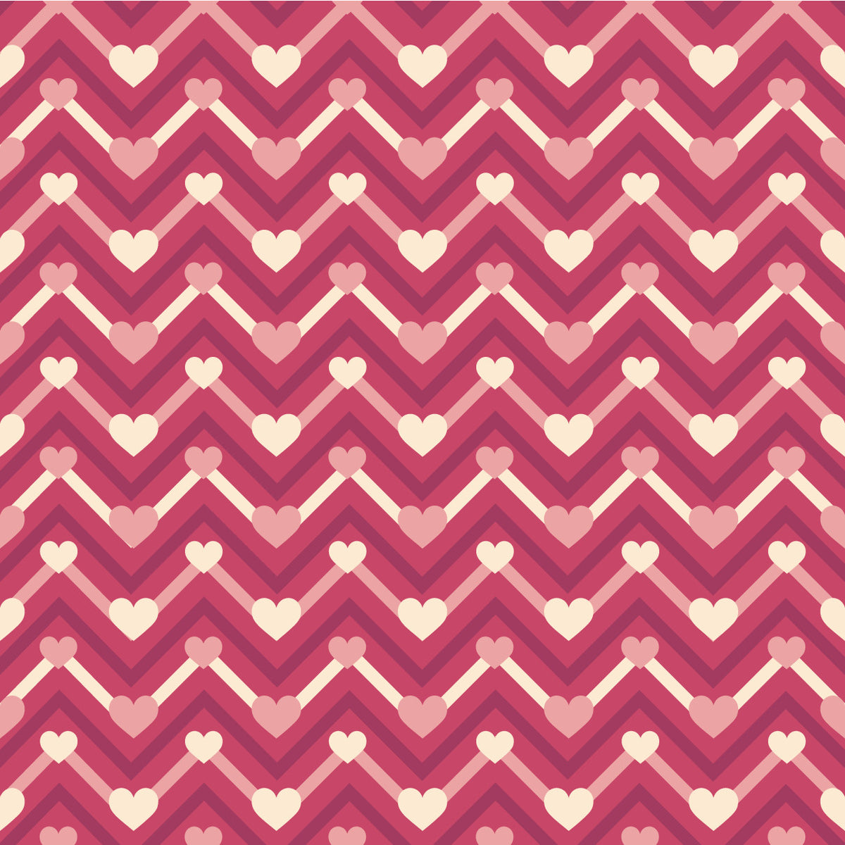 Valentines Zigzag Hearts Adhesive Vinyl