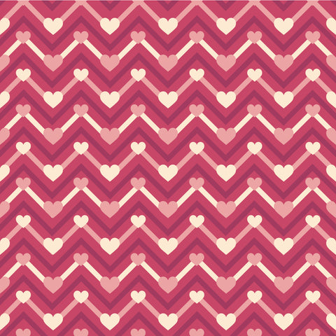 Valentines Zigzag Hearts Adhesive Vinyl