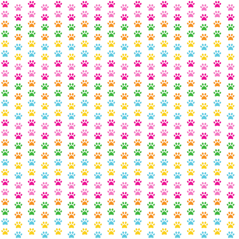 Craft HTV  Little Girly Paw Prints Pattern